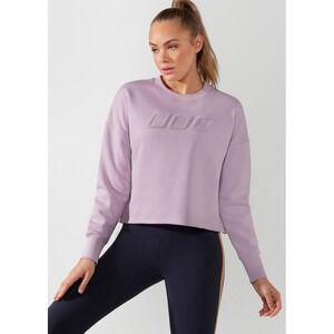 Lorna Jane Womens Iconic Cropped Sweatshirt Lavender Size Small
